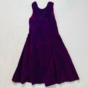 Vintage SCARLET NITE Velvet Mini Dress Chiffon Sparkle back fit and flare